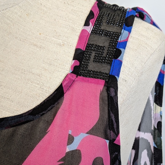 Versace Beachwear Asymmetrical Sheer Silk Coverup - Picture 4 of 8